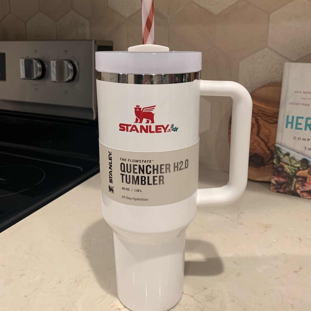 40oz Stanley Tumbler Mistletoe Twist Limited Edition Holiday Water Bottle
